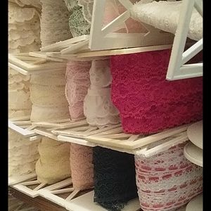 Sewing lot lace trim, misc. Trim, thread, zippers